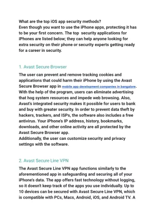 What are the top iOS app security methods_