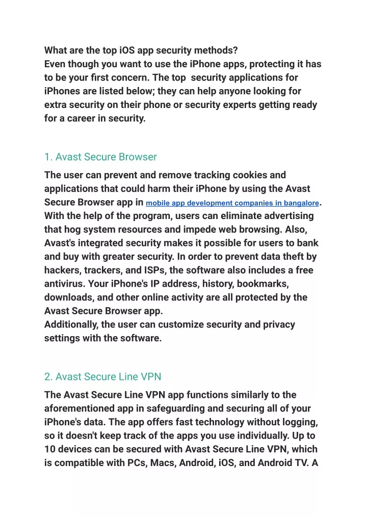 what are the top ios app security methods even