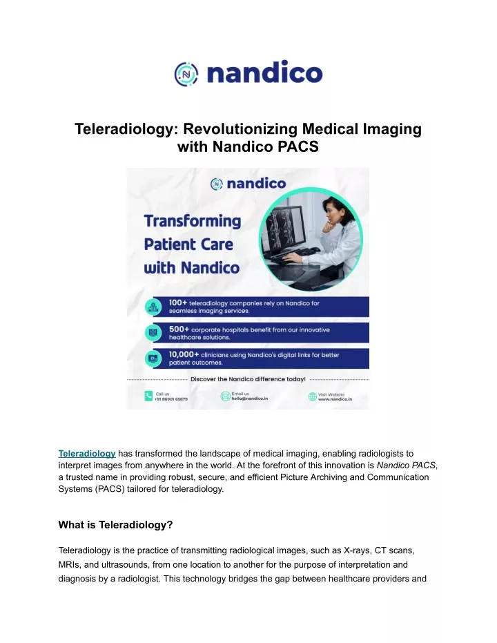 teleradiology revolutionizing medical imaging