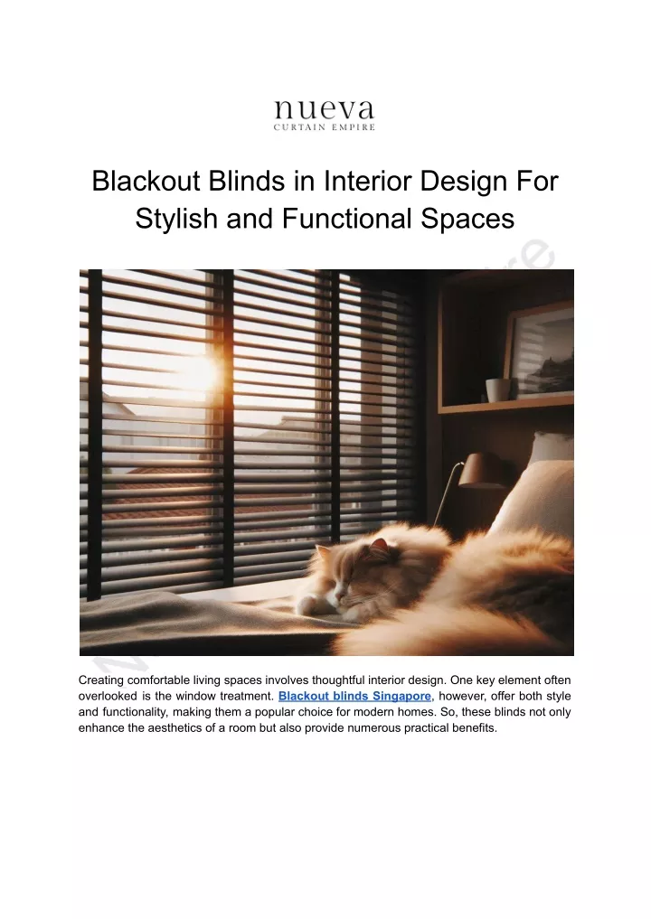 blackout blinds in interior design for stylish