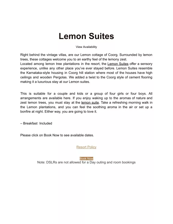 lemon suites