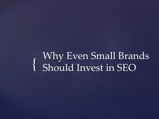 why even small brands should invest in seo