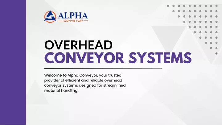 overhead conveyor systems