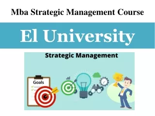 Mba Strategic Management Course