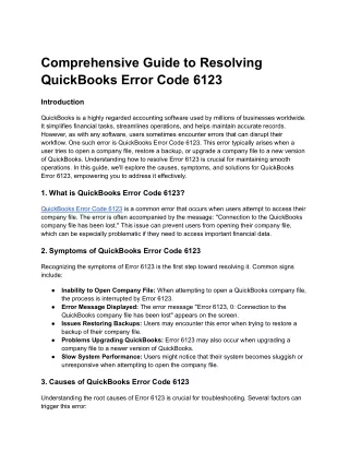 comprehensive guide to resolving quickbooks error