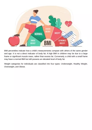 bmi percentiles indicate how a child