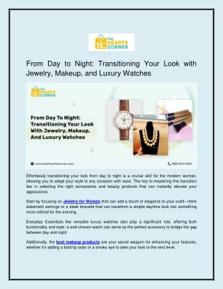 From Day to Night_ Transitioning Your Look with Jewelry, Makeup, and Luxury_Watches