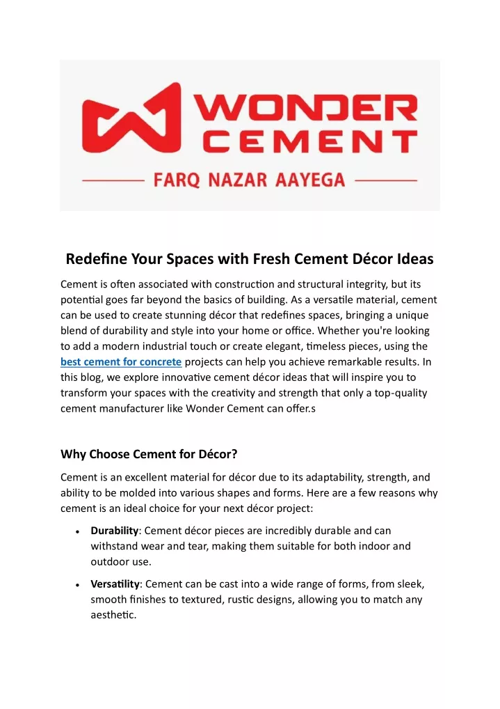 redefine your spaces with fresh cement d cor ideas