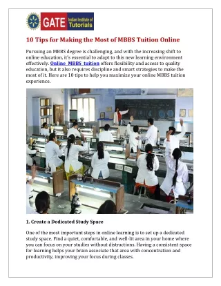 10 Tips for Making the Most of MBBS Tuition Online