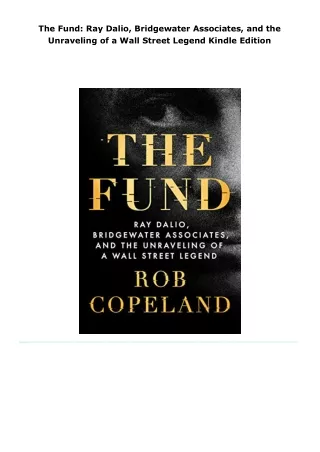 pdf book download the fund: ray dalio, bridgewater associates, and the