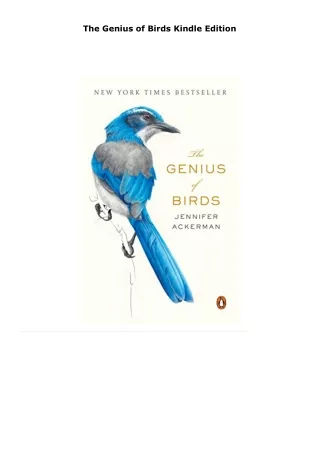 epub download the genius of birds     kindle edition