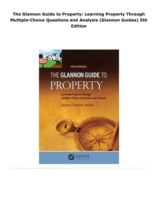 pdf the glannon guide to property: learning property through multiple-