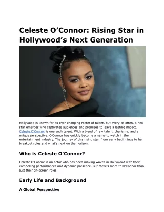 celeste o connor rising star in hollywood s next