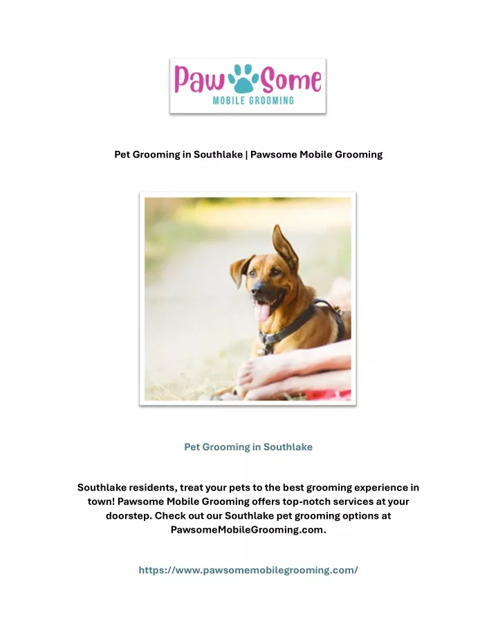 pet grooming in southlake pawsome mobile grooming