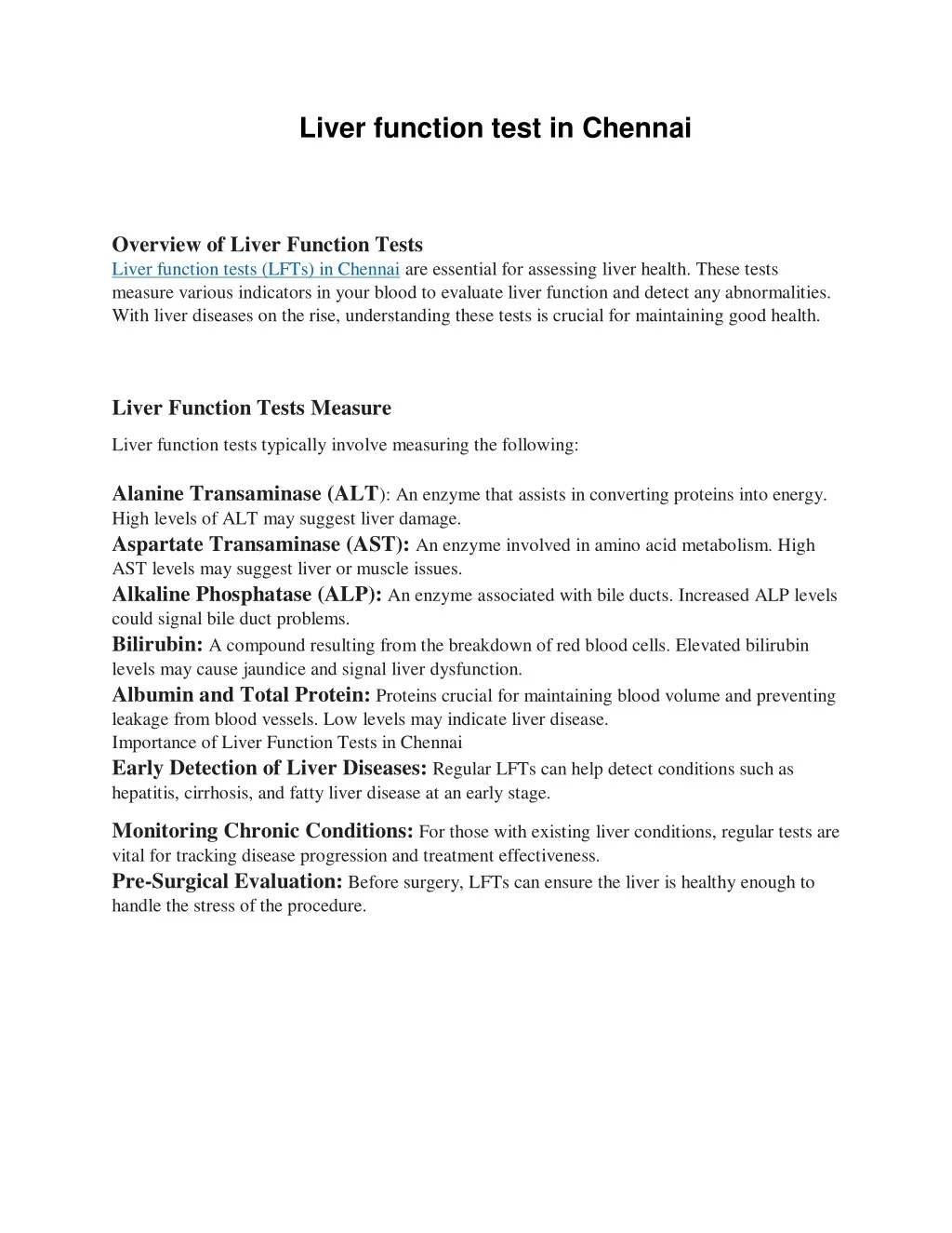 PPT - Liver function test in Chennai PowerPoint Presentation, free ...