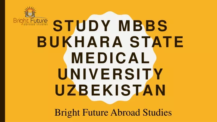 study mbbs bukhara state medical university uzbekistan