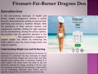 Fitsmart-Fat-Burner Reviews