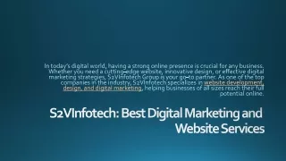 S2VInfotech Best Digital Marketing and Website Services