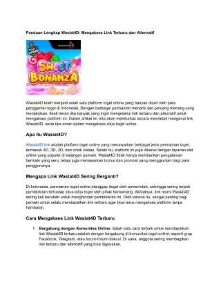 Panduan Lengkap Wasiat4D_ Mengakses Link Terbaru dan Alternatif