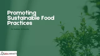 promoting sustainable food practices