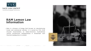 RAM Lemon Law Attorney in California - Sage Law Group LLP