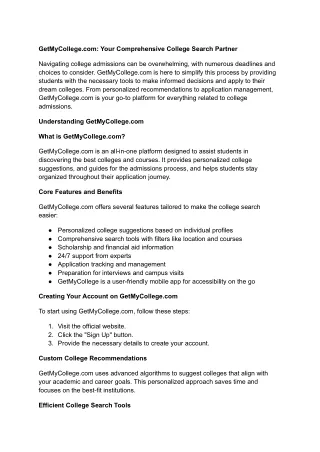 GETMYCOLLEGE ARTICLE 1