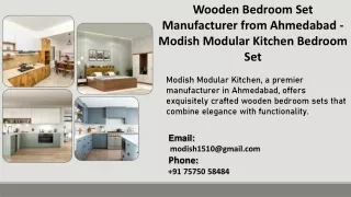 Wooden Bedroom Set Manufacturer from Ahmedabad - Modish Modular Kitchen Bedroom Set