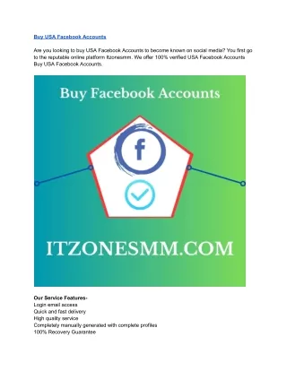 Best Site To Buy Facebook Accounts (PVA, Bulk & Aged)