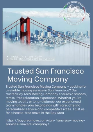 Trusted San Francisco Moving Company