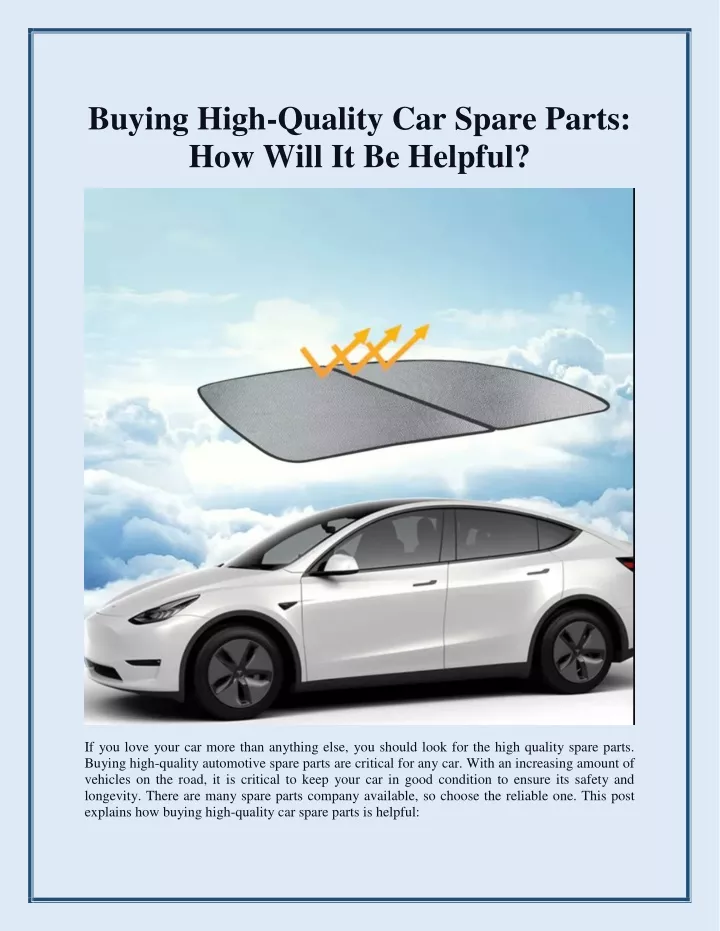 buying high quality car spare parts how will