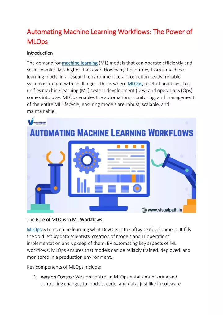 automating machine learning workflows the power