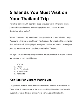 5 Islands You Must Visit on Your Thailand Trip (3)
