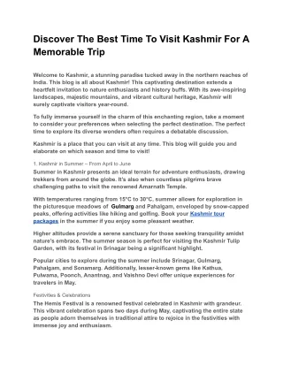 Discover The Best Time To Visit Kashmir For A Memorable Trip (2)