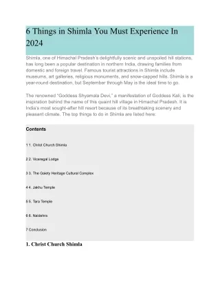 6 Things in Shimla You Must Experience In 2024 (2)
