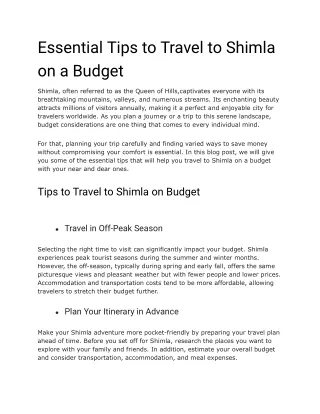 Essential Tips to Travel to Shimla on a Budget (3)