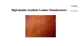 High-Quality Synthetic Leather Manufacturers