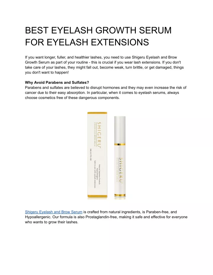 best eyelash growth serum for eyelash extensions