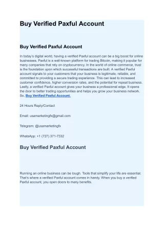 buy verified paxful account