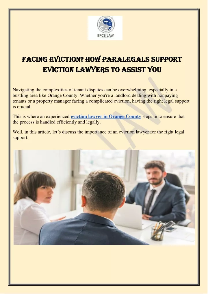 facing eviction how paralegals support facing