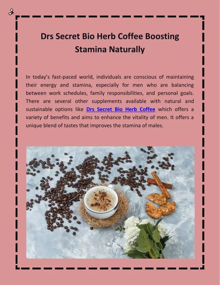 drs secret bio herb coffee boosting stamina