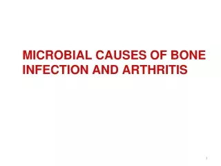 microbial causes of bone infection and arthritis