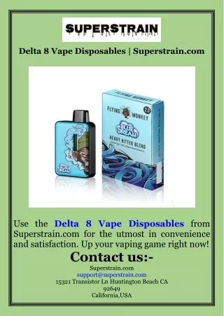 Delta 8 Vape Disposables  Superstrain.com