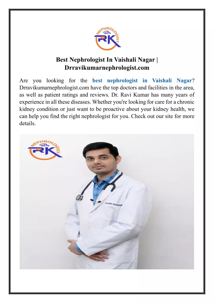 best nephrologist in vaishali nagar