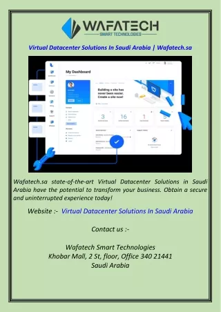 Virtual Datacenter Solutions In Saudi Arabia  Wafatech.sa