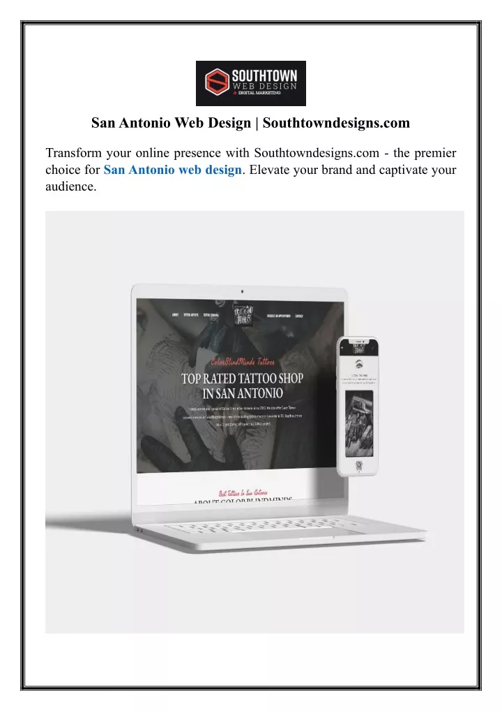 san antonio web design southtowndesigns