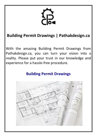 Building Permit Drawings Pathakdesign.ca