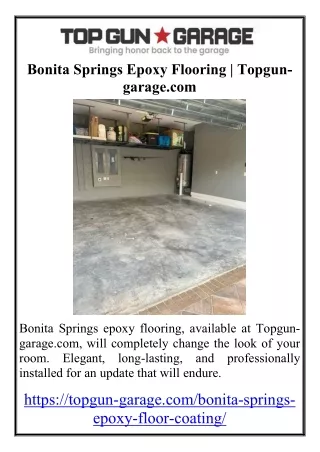 Bonita Springs Epoxy Flooring | Topgun-garage.com