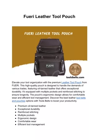 Fueri Leather Tool Pouch