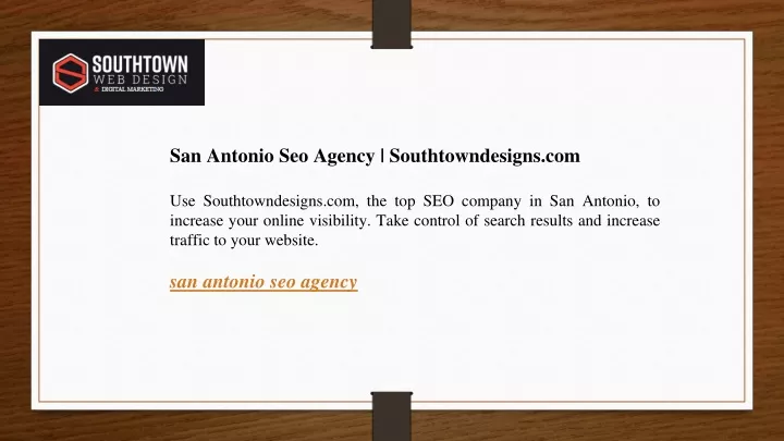 san antonio seo agency southtowndesigns