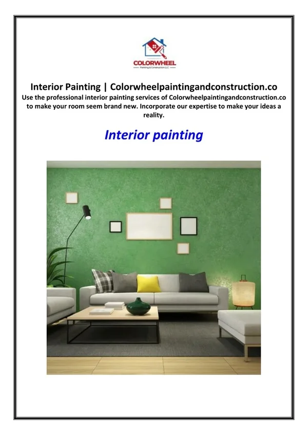 Interior Painting | Colorwheelpaintingandconstruction.co